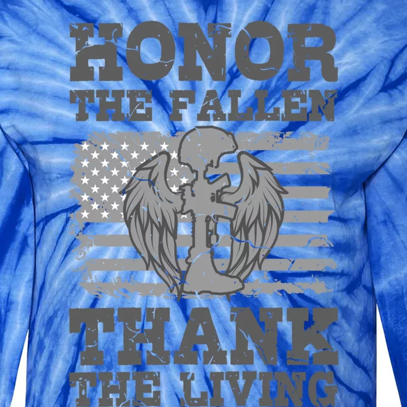 Veterans Day American Military Honor The Fallen Us Soldier Gift Tie-Dye Long Sleeve Shirt