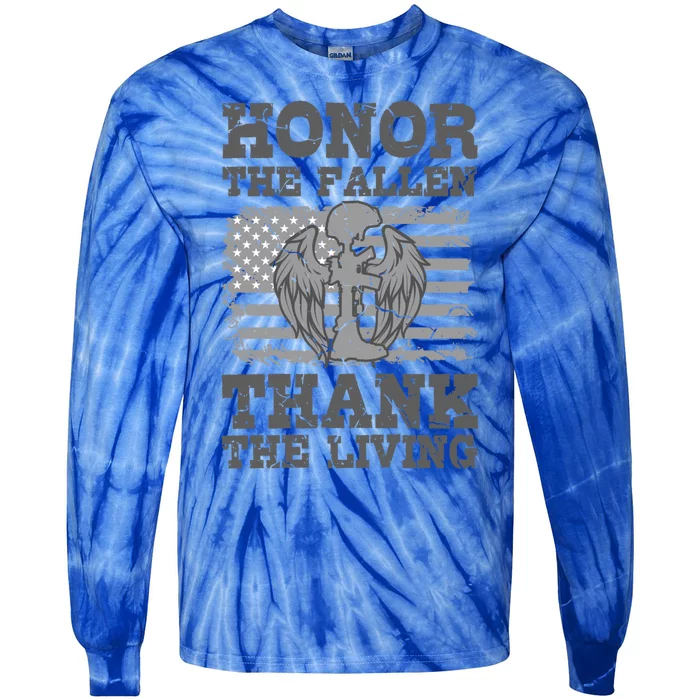 Veterans Day American Military Honor The Fallen Us Soldier Gift Tie-Dye Long Sleeve Shirt