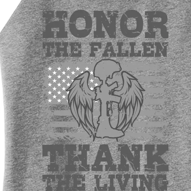 Veterans Day American Military Honor The Fallen Us Soldier Gift Women’s Perfect Tri Rocker Tank