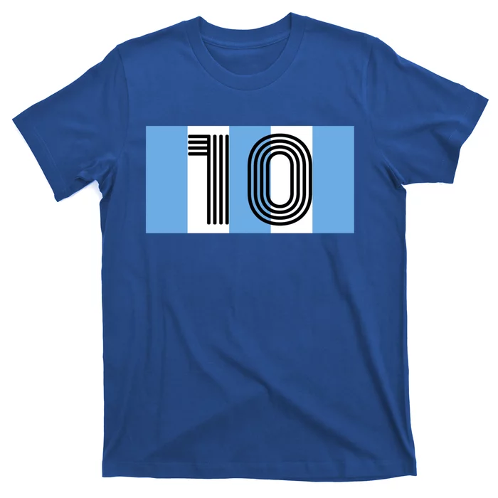 Vintage Diego Argentina Number 10 Football Soccer Flag Cute Gift T-Shirt