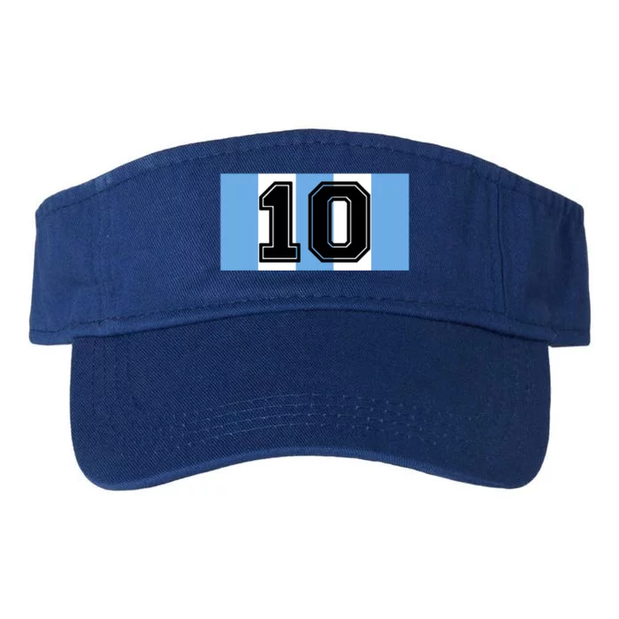 Vintage Diego Argentina Number 10 Football Soccer Flag Meaningful Gift Valucap Bio-Washed Visor