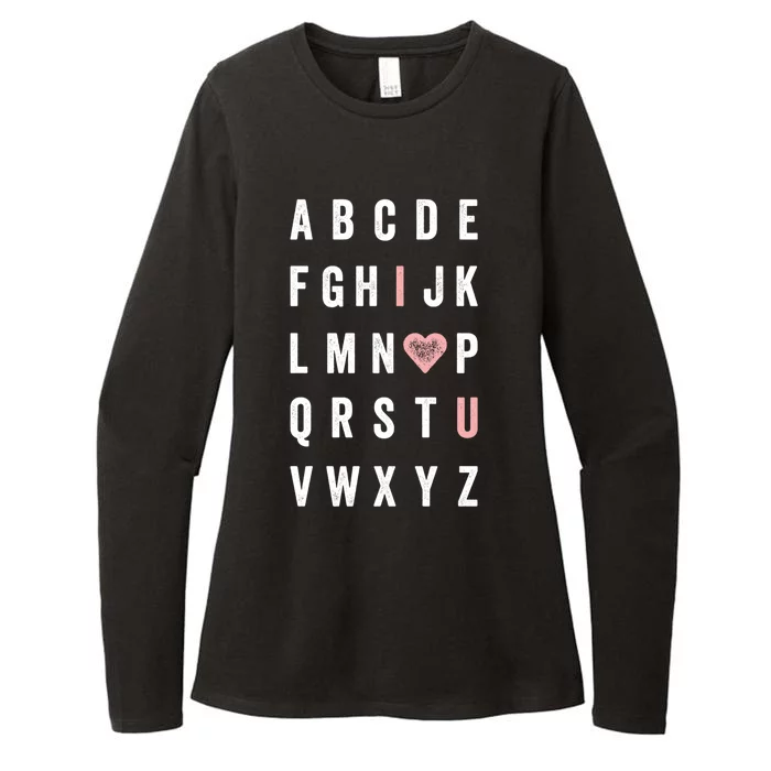 ValentineS Day Abc I Love You With Heart Teacher Gift Womens CVC Long Sleeve Shirt