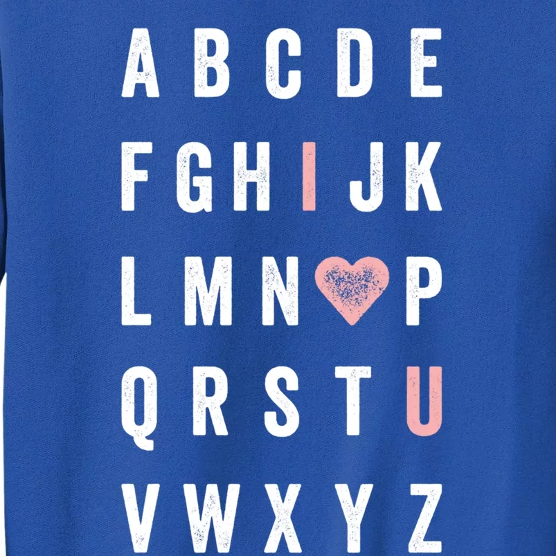 ValentineS Day Abc I Love You With Heart Teacher Gift Tall Sweatshirt