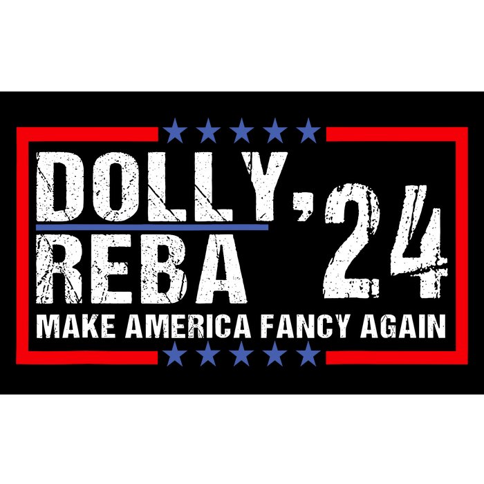 Vintage Dolly And Reba 2024 Make America Fancy Again Bumper Sticker