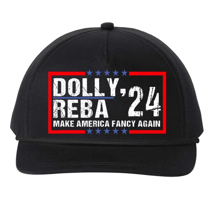 Vintage Dolly And Reba 2024 Make America Fancy Again Snapback Five-Panel Rope Hat