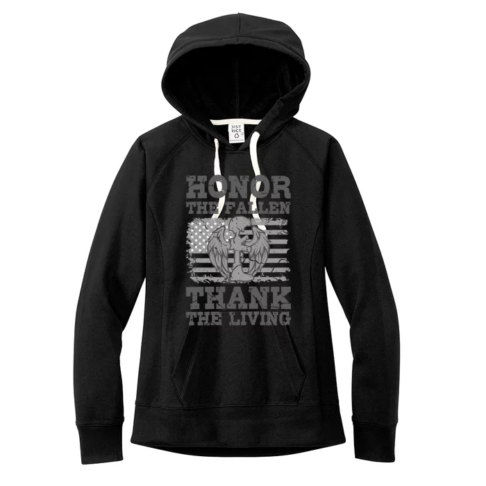 Veterans Day American Military Honor The Fallen Us Soldier Funny Gift Women's Fleece Hoodie