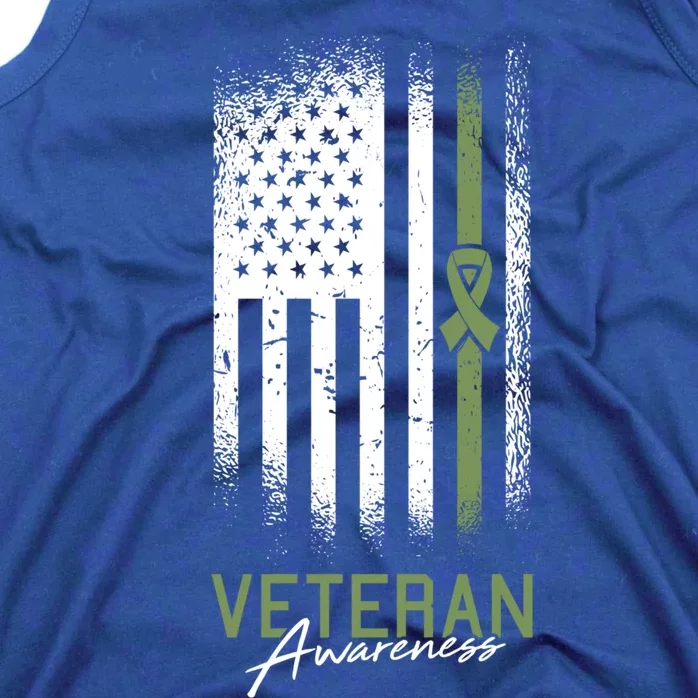 Veterans Day Awareness American Flag Military Army Soldier Gift Tank Top