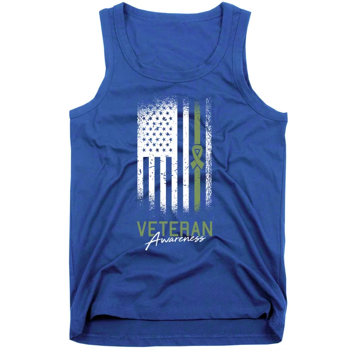 Veterans Day Awareness American Flag Military Army Soldier Gift Tank Top