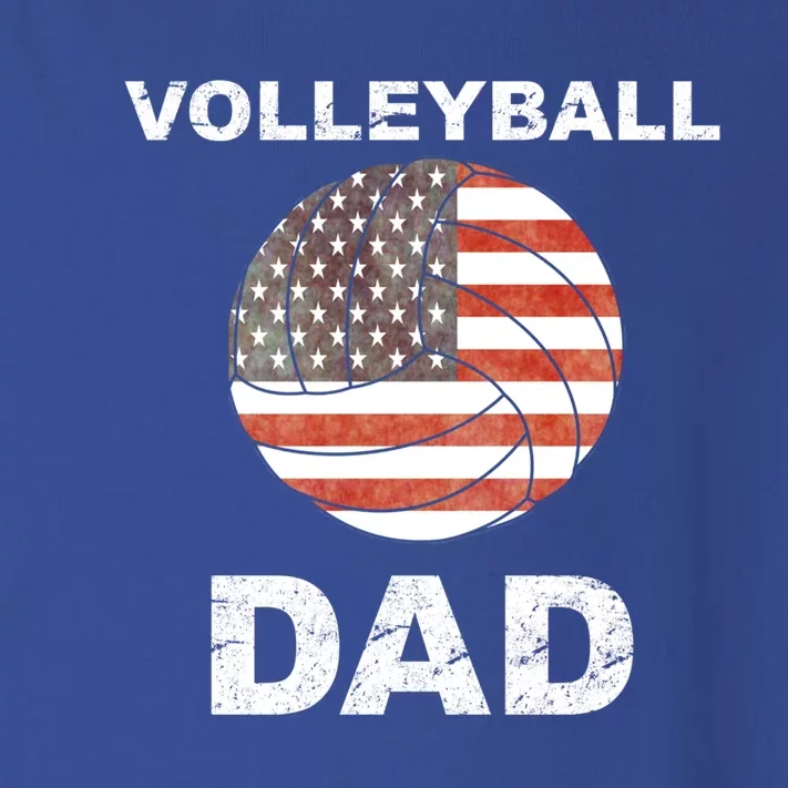 Volleyball Dad American Flag Cool Gift Toddler Long Sleeve Shirt