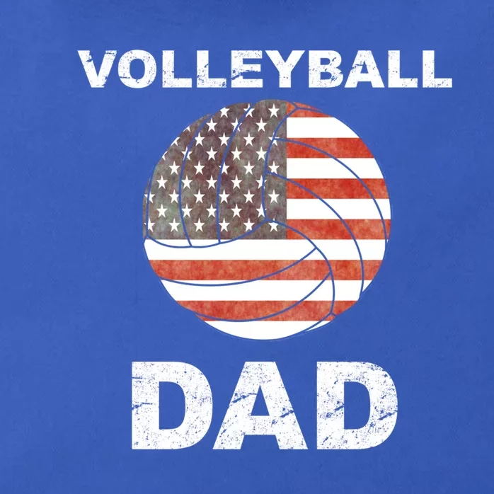 Volleyball Dad American Flag Cool Gift Zip Tote Bag