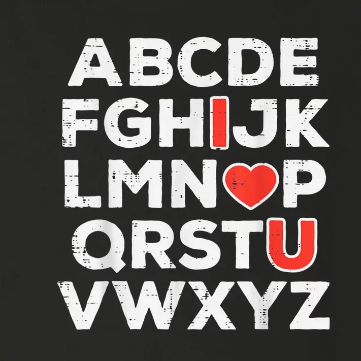 Valentines Day Alphabet ABC I Love You Teacher Toddler Long Sleeve Shirt