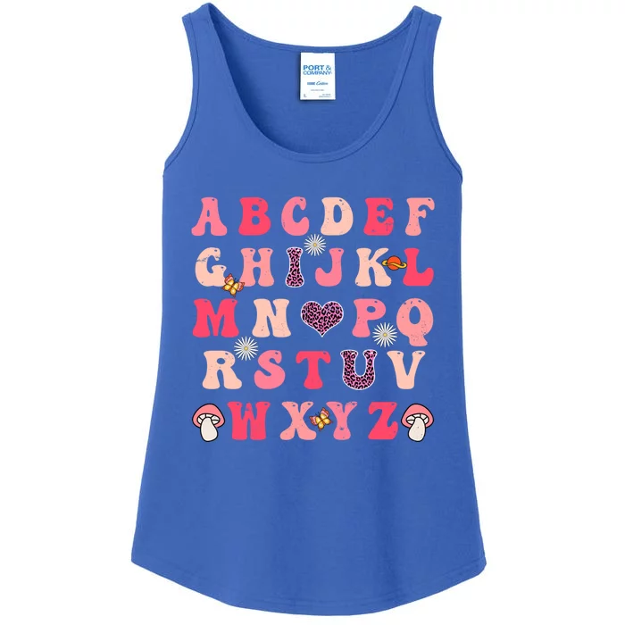 Valentines Day Abcd I Love You Alphabet Funny Valentine Gift Ladies Essential Tank