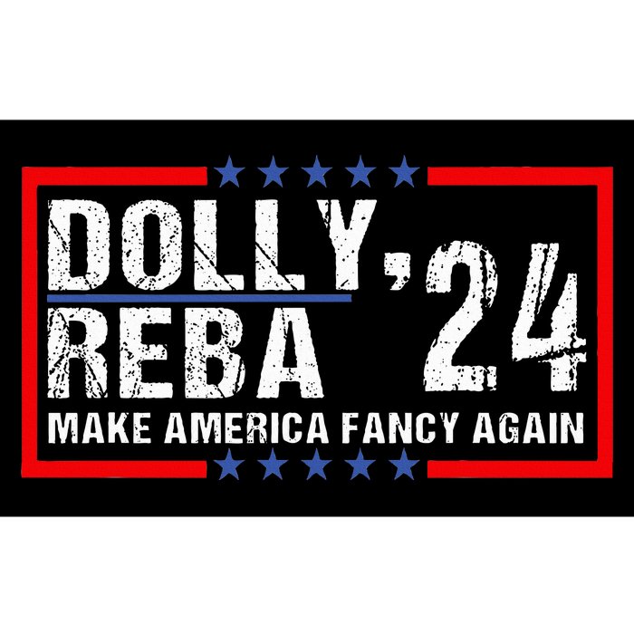 Vintage Dolly And Reba 2024 Make America Fancy Again Bumper Sticker