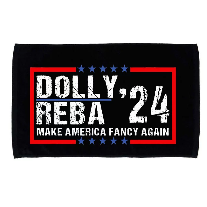 Vintage Dolly And Reba 2024 Make America Fancy Again Microfiber Hand Towel