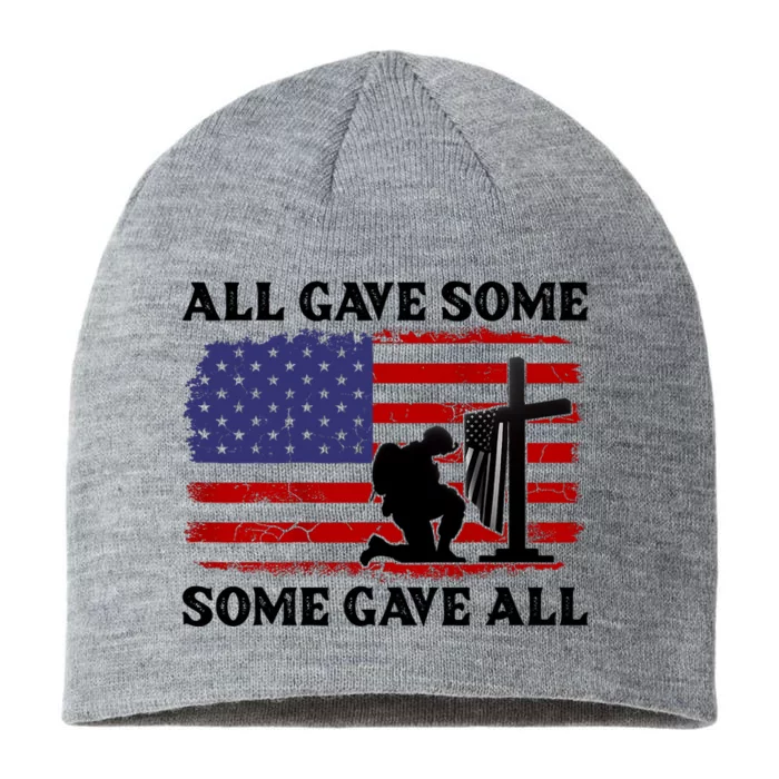 Veterans Day All Gave Some Some Gave All Memorial Day 8 1/2in Sustainable Knit Beanie