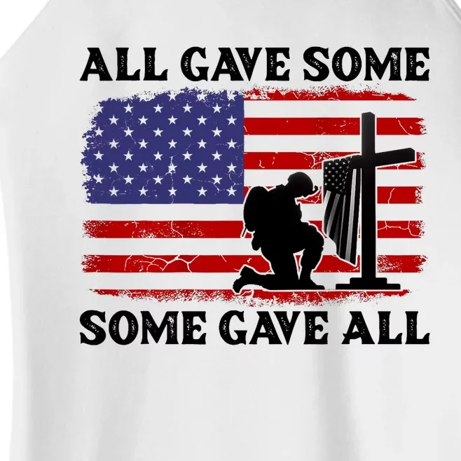 Veterans Day All Gave Some Some Gave All Memorial Day Women’s Perfect Tri Rocker Tank