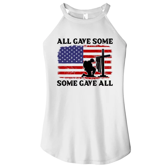 Veterans Day All Gave Some Some Gave All Memorial Day Women’s Perfect Tri Rocker Tank