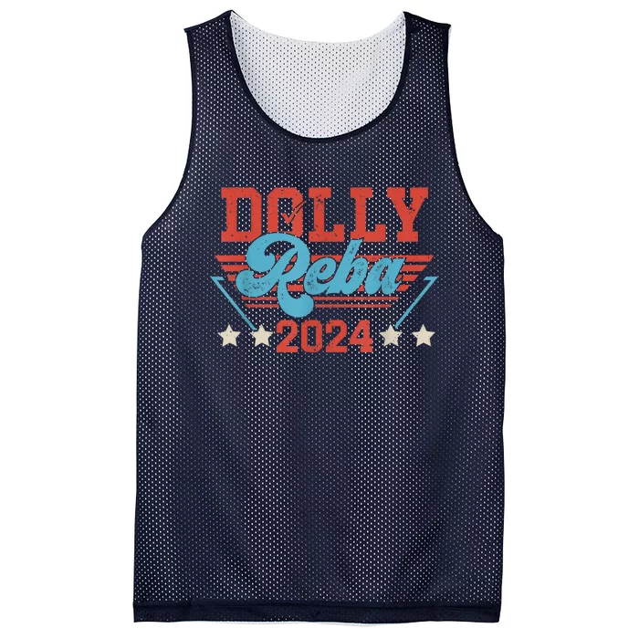 Vintage Dolly And Reba 2024 Make America Fancy Again Mesh Reversible Basketball Jersey Tank