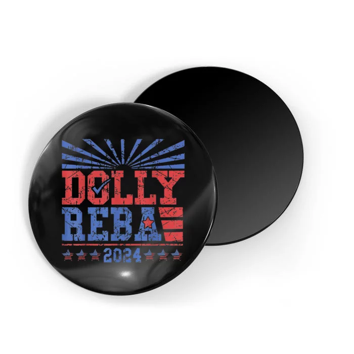 Vintage Dolly And Reba 2024 Make America Fancy Again Magnet