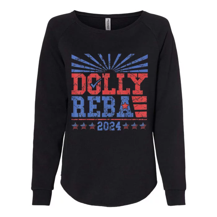 Vintage Dolly And Reba 2024 Make America Fancy Again Womens California Wash Sweatshirt