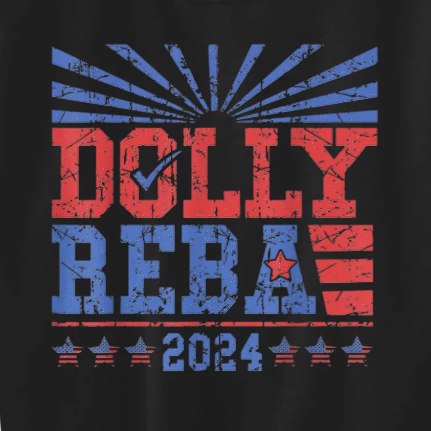 Vintage Dolly And Reba 2024 Make America Fancy Again Kids Sweatshirt