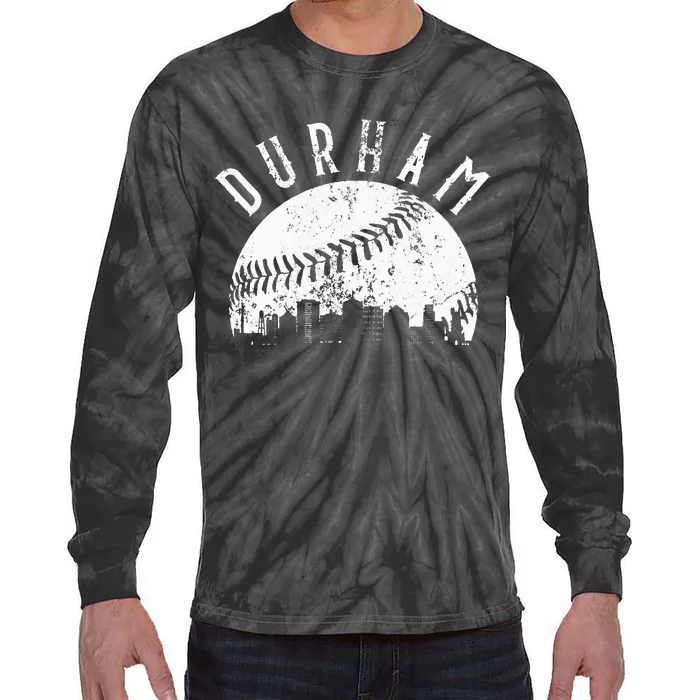 Vintage Durham Baseball Skyline Apparel Tie-Dye Long Sleeve Shirt