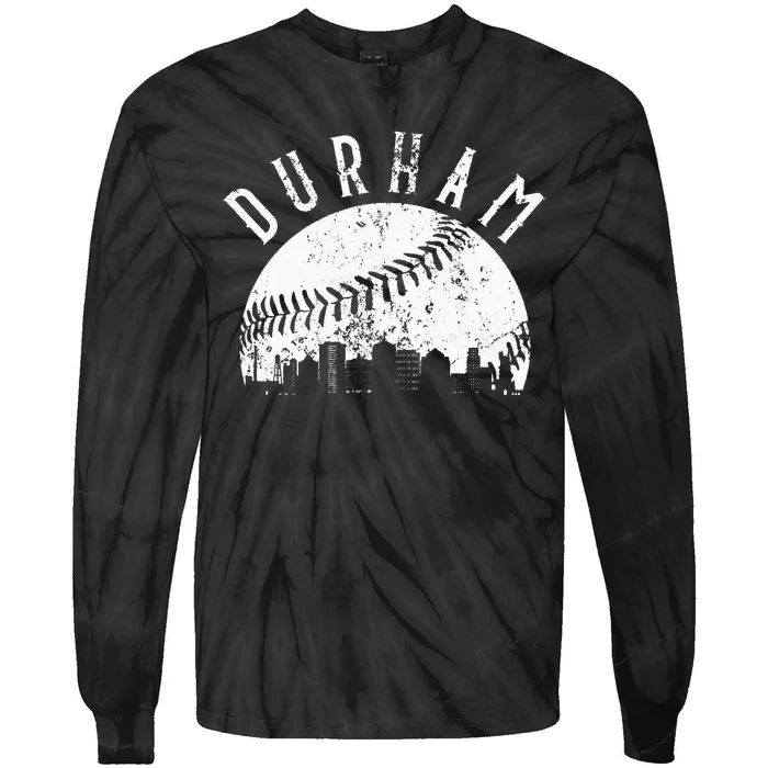 Vintage Durham Baseball Skyline Apparel Tie-Dye Long Sleeve Shirt