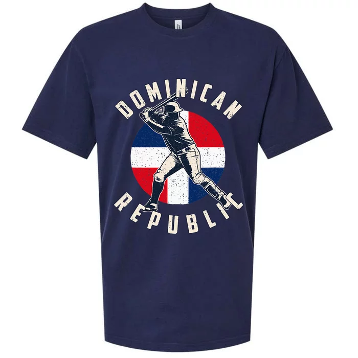 Vintage Dominican Baseball Batter Dominican Republic Flag Sueded Cloud Jersey T-Shirt