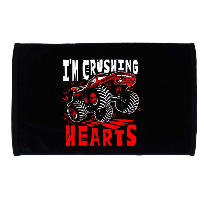 Valentines Day Big Truck Off Road Racing Microfiber Hand Towel