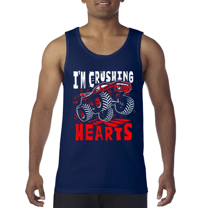 Valentines Day Big Truck Off Road Racing Tank Top