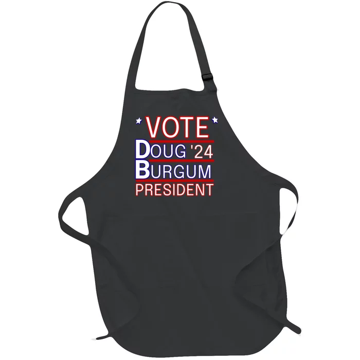 Vote Doug Burgum 2024 Doug Burgum For Presidential Election Full-Length Apron With Pocket