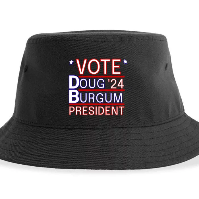 Vote Doug Burgum 2024 Doug Burgum For Presidential Election Sustainable Bucket Hat