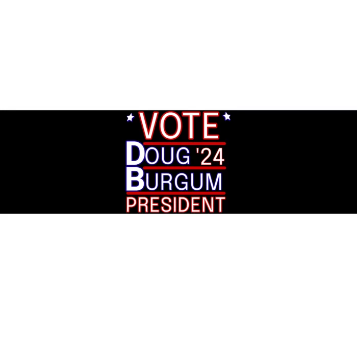 Vote Doug Burgum 2024 Doug Burgum For Presidential Election Bumper Sticker