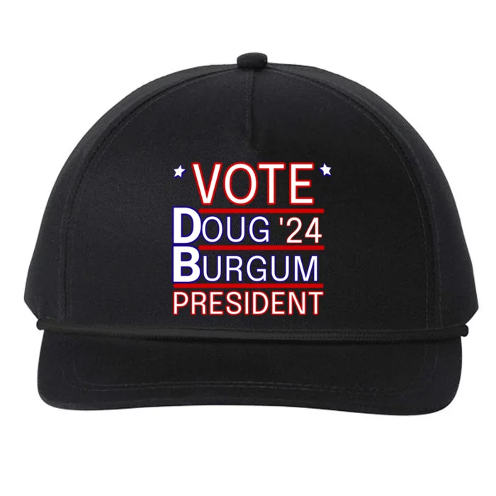 Vote Doug Burgum 2024 Doug Burgum For Presidential Election Snapback Five-Panel Rope Hat