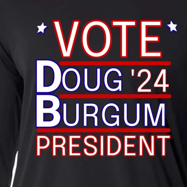 Vote Doug Burgum 2024 Doug Burgum For Presidential Election Cooling Performance Long Sleeve Crew