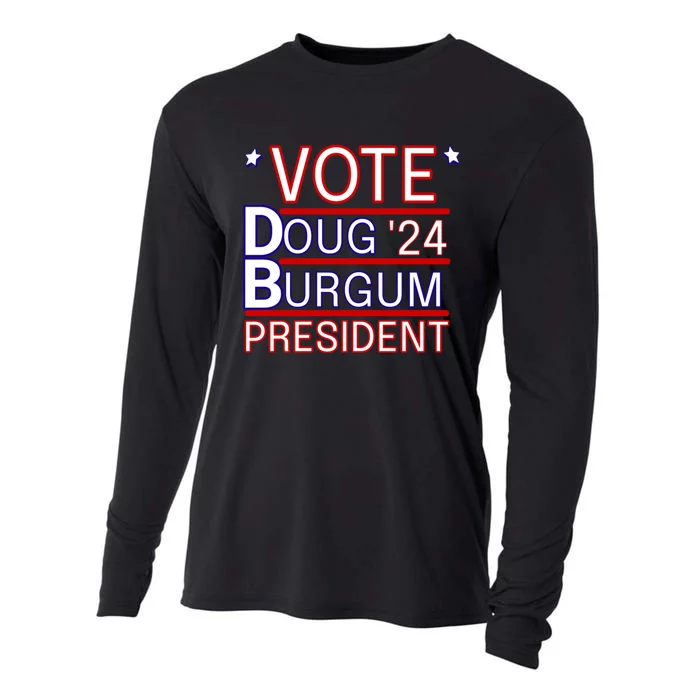 Vote Doug Burgum 2024 Doug Burgum For Presidential Election Cooling Performance Long Sleeve Crew