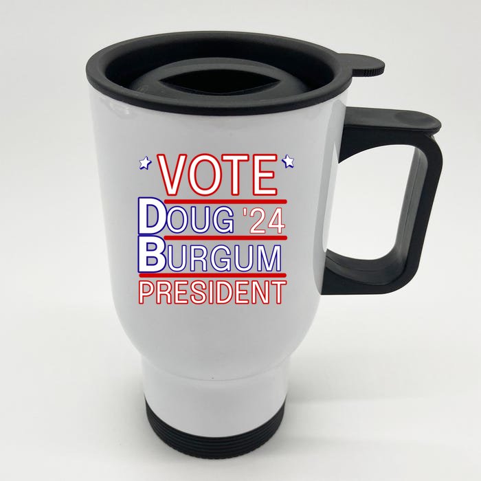 Vote Doug Burgum 2024 Doug Burgum For Presidential Election Front & Back Stainless Steel Travel Mug