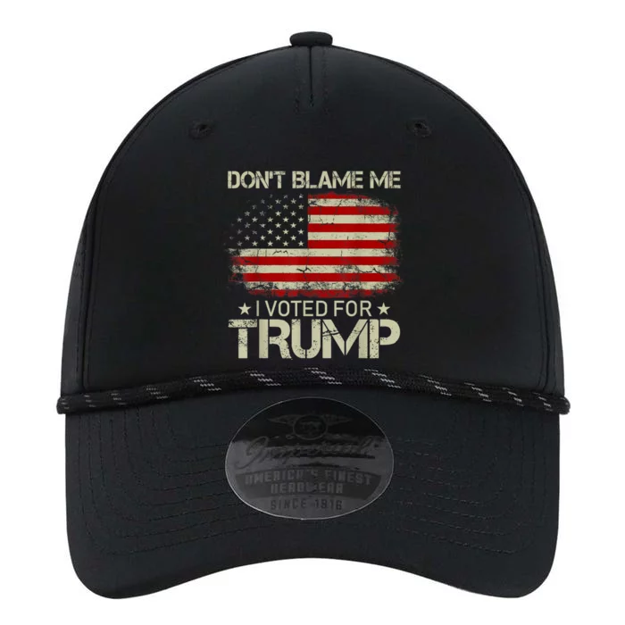 Vintage Don't Blame Me I Voted For Trump USA Flag Patriots Performance The Dyno Cap