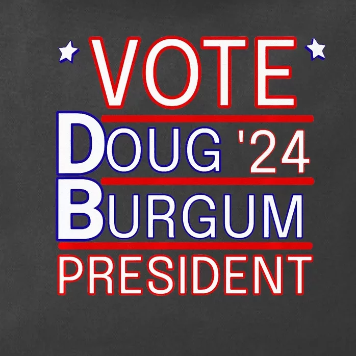 Vote Doug Burgum President 2024 Political Gift Rally Wear Zip Tote Bag