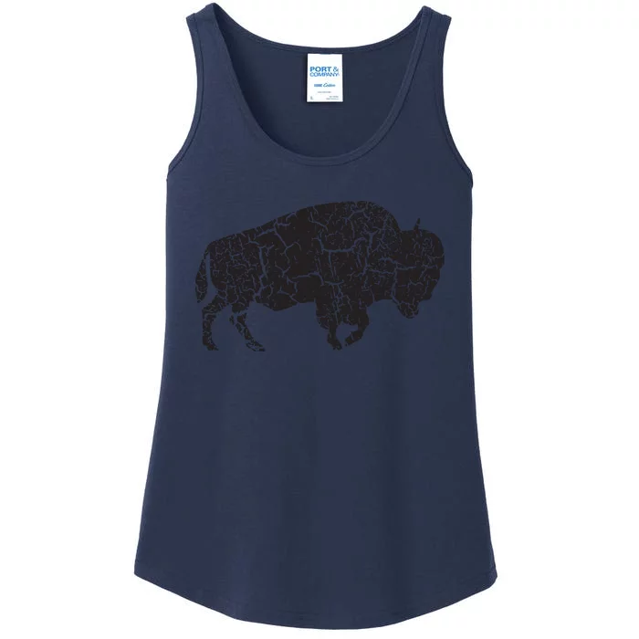 Vintage Distressed Bison Ladies Essential Tank