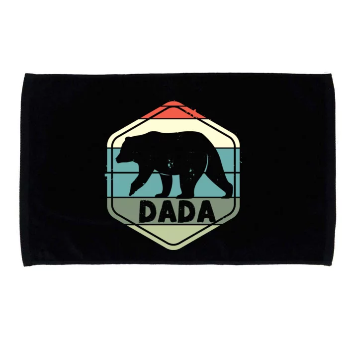 Vintage Dada Bear Animal Design Best Dad Ever Family Father Cute Gift Microfiber Hand Towel