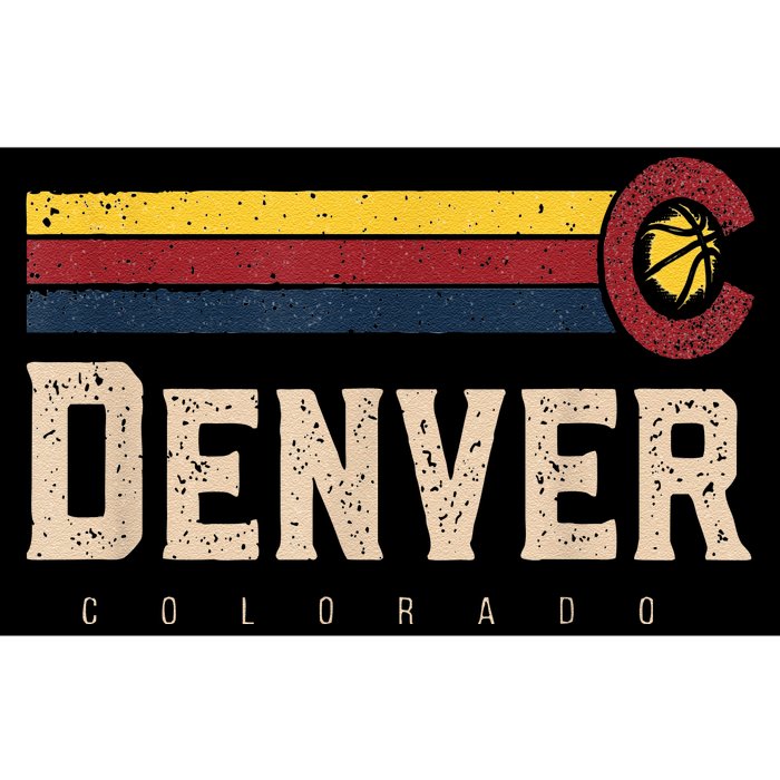 Vintage Denver Basketball CO Retro Bball Denver Bumper Sticker