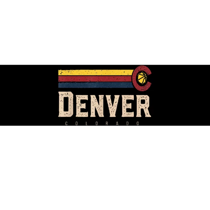 Vintage Denver Basketball CO Retro Bball Denver Bumper Sticker