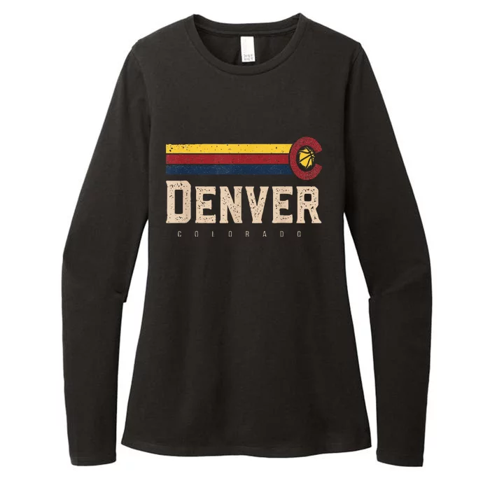 Vintage Denver Basketball CO Retro Bball Denver Womens CVC Long Sleeve Shirt