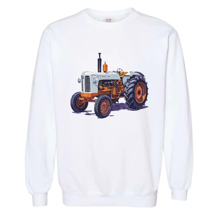 Vintage David Brown Utility Tractor 995 Farming Garment-Dyed Sweatshirt