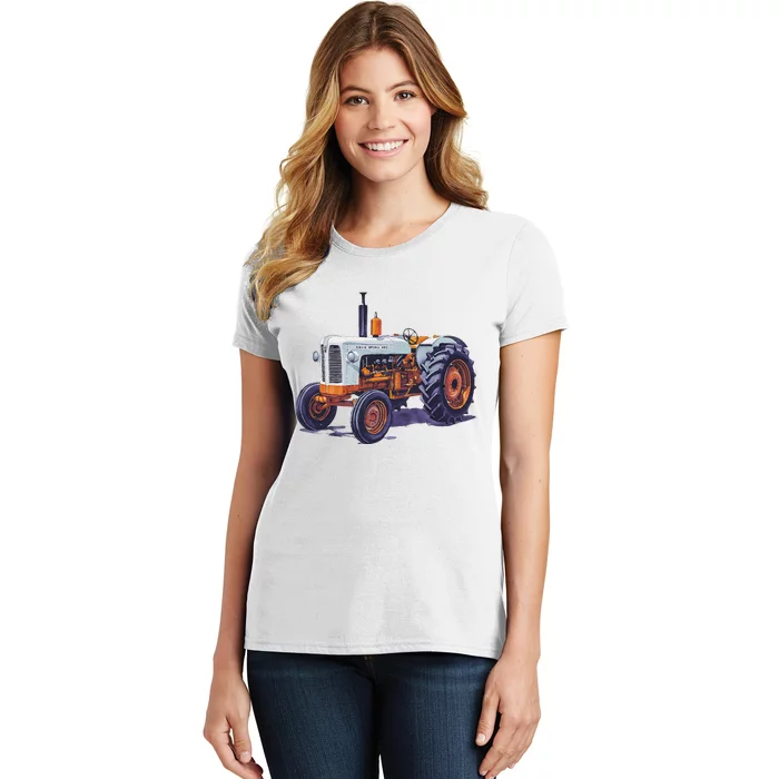 Vintage David Brown Utility Tractor 995 Farming Women's T-Shirt