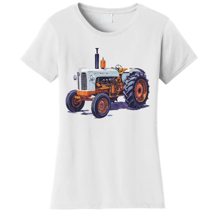 Vintage David Brown Utility Tractor 995 Farming Women's T-Shirt