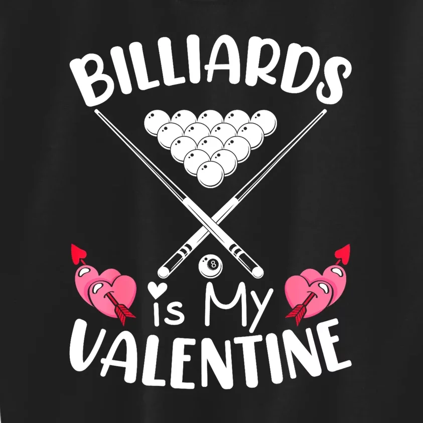 Valentine Day Billiards Funny Id Hit That Pool Balls Player Gift Kids Sweatshirt