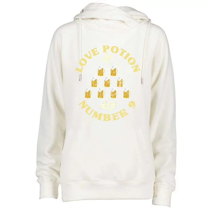 Valentines Day Beer Potions For Love Cupid Valentine's Humor Gift Womens Funnel Neck Pullover Hood