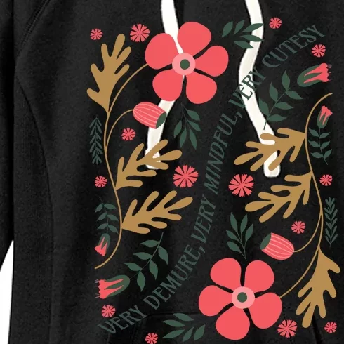 Very Demure Boho Flowers Women's Fleece Hoodie